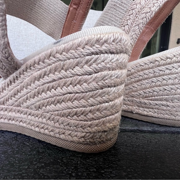 SZ7.5 Mia Cream Brittni Espadrille Wedge Sandals with Wide Straps with elastic. - Picture 16 of 16